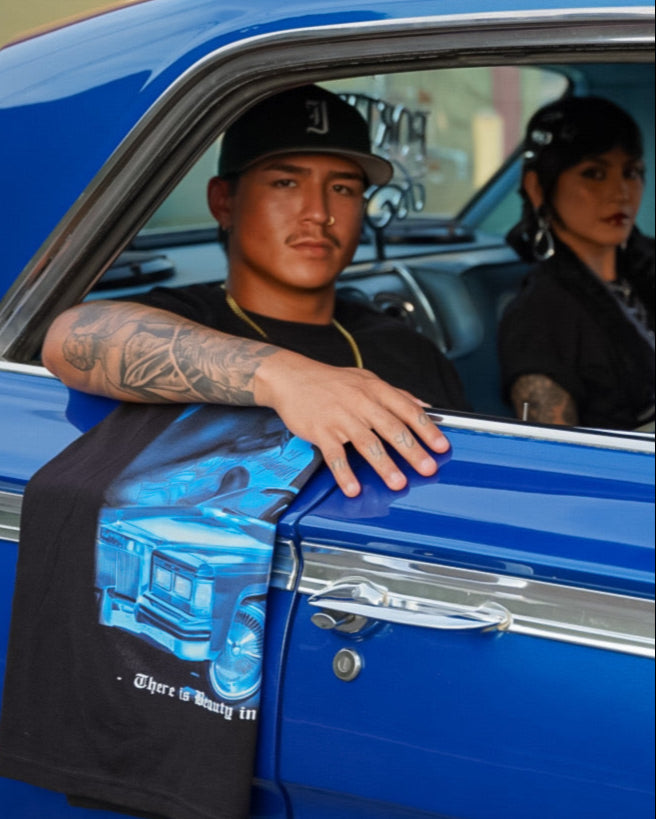 Beauty in the Hustle – Blue Payasa Premium Tee