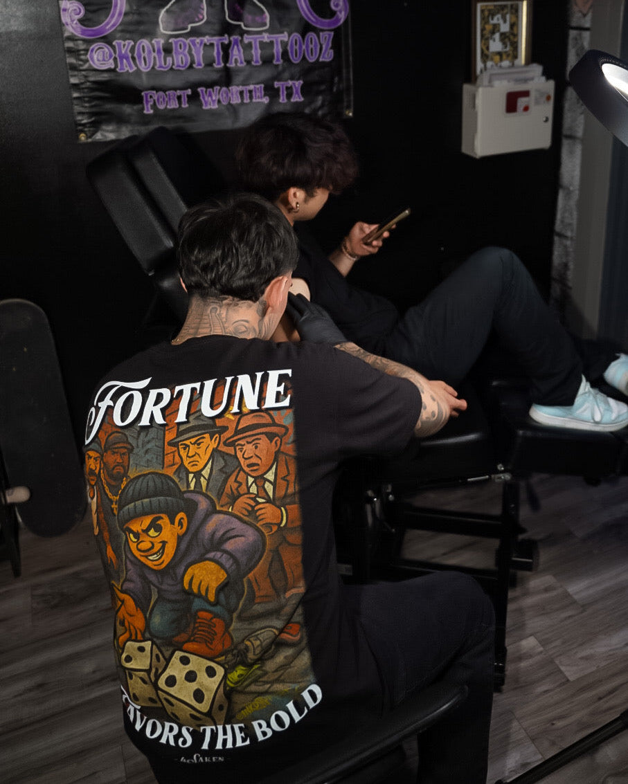 Fortune Favors the Bold – Dice Alley Premium Tee